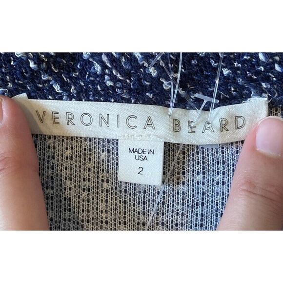 Veronica Beard Zip Side Sweater Size 2 Women’s Blue Grey - Picture 3 of 8